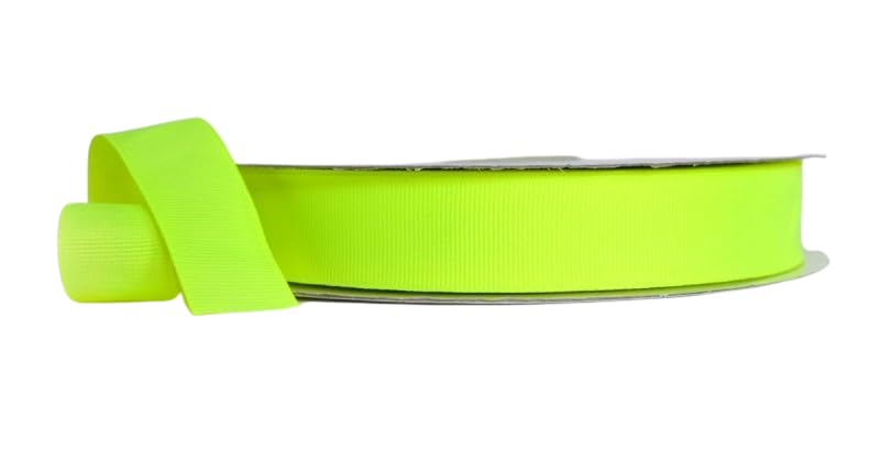Ribbon Bazaar Neon Grosgrain - Yellow 5/8" 50yd