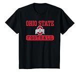 Kids Ohio State Buckeyes Football Bar Kids Black T-Shirt