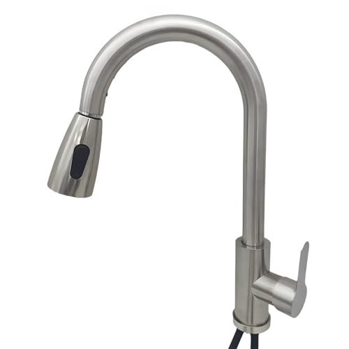 Torneira Cozinha Gourmet Misturador Monocomando Extensível Aço Escovado