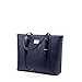 Produktbild LOVEVOOK Große Handtasche Damen, Elegant Laptoptasche 15.6 Zoll Schultertasche Tote Bag Shopper für Arbeit Interview Hochschule Uni, PU Leder, Dunkelblau