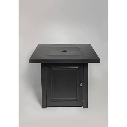 Hiland 28" Matte Black Propane Fire Pit Table #TOP1