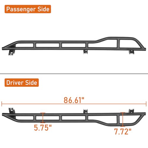 Estribos Rock Sliders Hooke Road para Toyota Tundra 2007-2021 miniatura 6