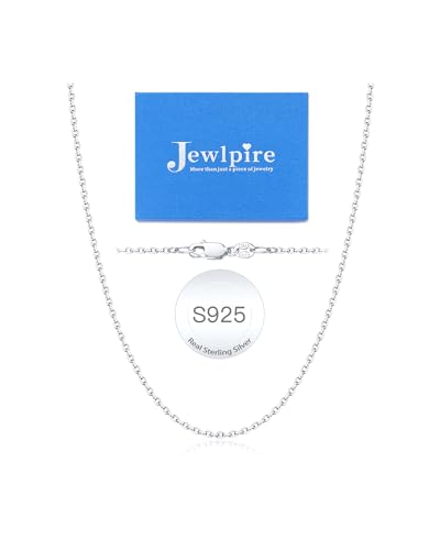 Jewlpire Italian 1.1mm 1.2mm Cable Chain 925 Sterling Silver Chain Necklace for Women, 14K Plated Gold Chain for Women Sturdy Women's Chain Necklaces, 14 16 18 20 22 24 Inch