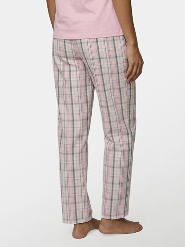 Image of Enamor Mid Rise Full Length Adjustable Drawstring Hangout Pant for Women - Relaxed Fit, Combed Cotton - E4A5