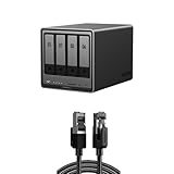 UGREEN NASync DXP4800 Plus 4-Bay Desktop NAS Massive Storage Capacity Up to 136TB Bundle with UGREEN Cat 8 Ethernet Cable 6FT, High Speed Braided 40Gbps 2000Mhz Network Cord
