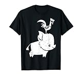 17PXMA00003A-001 Disney Moana Cute Pua And Hei Hei Camiseta