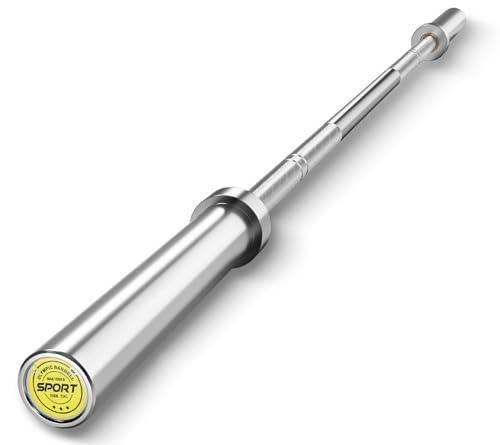 7ft Olympic Barbell 20kg/44Lbs, 1000LB Capacity, 8 Bearings