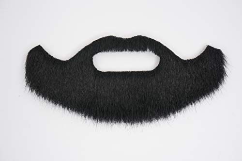 Mustaches Self Adhesive, Novelty, Short Boxed Fake Beard, False Facial Hair, Costume Accessory For Adults, Black Lustrous Color #TOP3