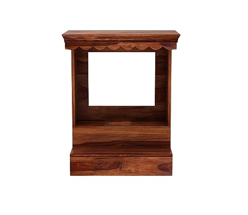 Image of Wudniture Sheesham Wood Valdim Home Temple Handcraft Temple for Home & Office | Wooden Temple - (Honey)