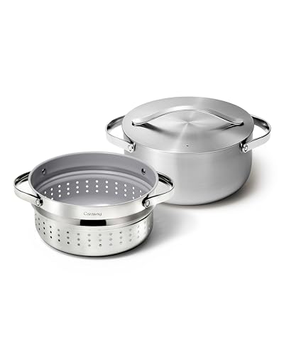 Comparison: Best Wolfgang Puck Dutch Oven Stainless Steel 7 Caraway Stainless Steel Dutch Oven (6.5 Qt) & Steamer - 5-Ply Stainless Steel - Oven Safe & Stovetop Agnostic - Non Toxic, PTFE & PFOA Free