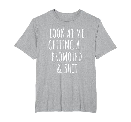 Promotion Funny Work New Job Promoted Boss Congrats T-Shirt, Men's Big and Tall, Heather Grey, 2X Tall