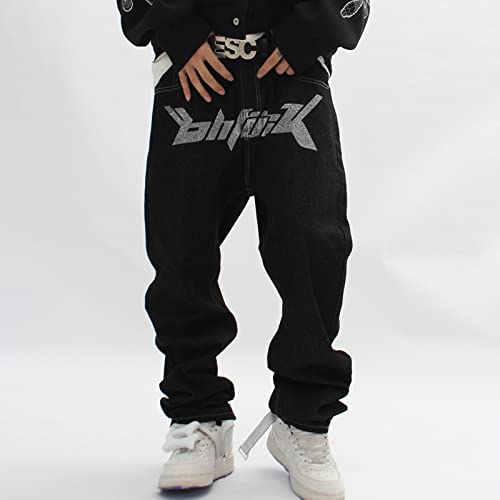 Gothic Jeans Men's Hip Hop Jeans Fashion Print Casual Pants Harajuku Pants2