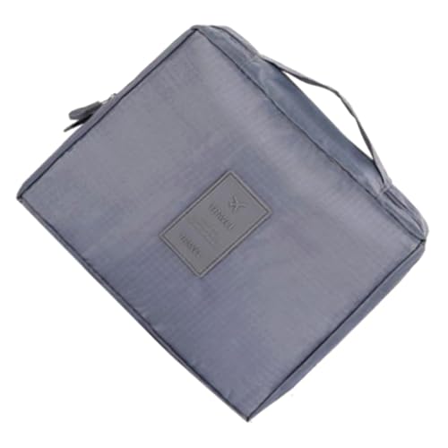 Uadme Bolsa de almuerzo aislada de gran capacidad, contenedor térmico de alimentos para el trabajo, oficina, picnic, rojo vino, bolsa portátil, lonchera de viaje, bolsa de cosméticos multifuncional