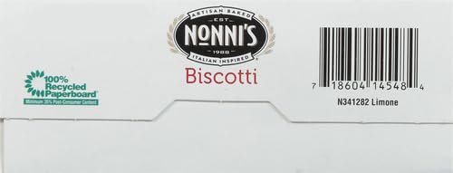 Nonni's Limone Biscotti Italian Cookies - Lemon Cookies - Biscotti Individually Wrapped Cookies - Lemon Italian Biscotti Cookies w/White Icing - All Natural Ingredients - Kosher - 6.88 oz