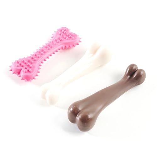 3-Pack Juguetes Mordibles para Perros de Caucho y Nylon miniatura 6