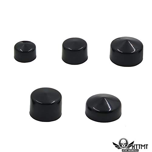 Httmt Mt247-001-Bk Black Bolts Toppers Caps Compatible With 2007-2013 Harley Flt Flh #TOP3