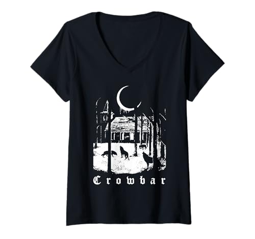 Femme Mème en Forme de Pied de biche rétro et Amusant Vintage Forest Animal Basic T-Shirt avec Col en V