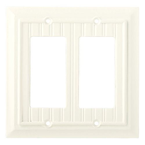 Brainerd 126469 Beadboard Double Decorator Wall Plate / Switch Plate / Cover