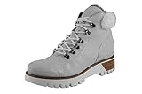  MANAS Damen Schnürstiefel 10182MA weiß Leder/Velourleder Lammfellfutter Gummisohle Größe 39