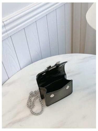 Women's Bow Knot Chain Cross Body Handbag Flap Mini Squared Shoulder Bags4