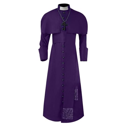 Robe à capuche de prêtre médiéval homme résolvant le choix de déguisement complet