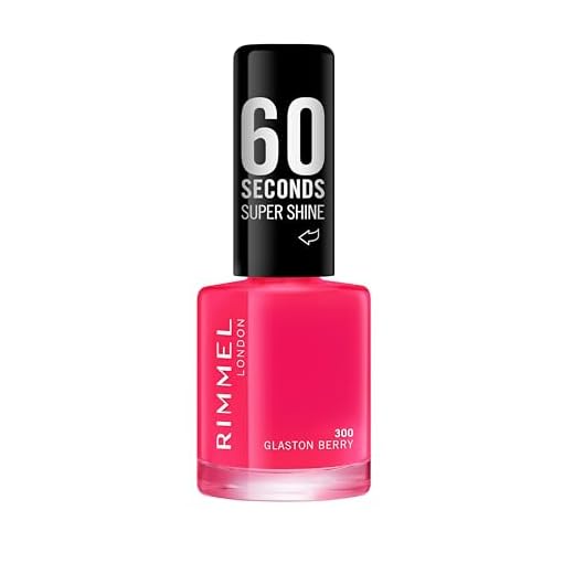 Rimmel London 60 Seconds Super Shine by Rita Ora Nail Polish, 300 Glaston-Berry, 8 ml