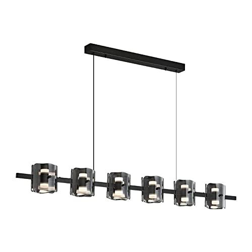 Plafond lampe suspendue LED dimmable noire kulgony avec luminaire suspendu réglable