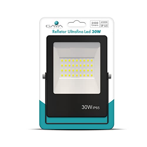 Refletor Ultrafino Led Bivolt Preto - Gaya