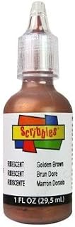 Scribbles 3D Fabric Paint 1oz-Iridescent - Golden Brown