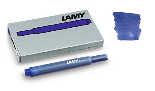 Lamy T10 Fountain Pen Ink Cartridges - Mix 4 Pack (20 Cartridges) - Black, Blue, Red, Green