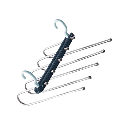 HOOTNEE 1pc Hook Sweater Hanger Hangers for Jeans Clothes Drying Hangers Heavy Duty Hangers Multifunctional Pants Rack Multi- Layer Hanger Jeans Hangers Stainless Steel Blue