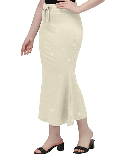 Image of Mehrang Stretchable Shimmer Saree Shapewear Petticoat for Women, Skirts for Women,Shape Wear Dress for Saree