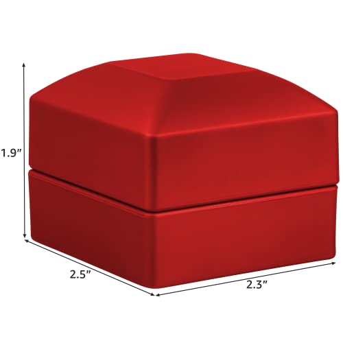Noble Ring Box With Light - Unique Led Engagement Ring Box For Proposal Ring Or Special Occasions (Red) #TOP3