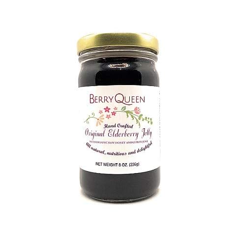 Berryqueen Organic Elderberry Jelly - Pure Natural Elderberry Extract (8oz Jelly) Cover