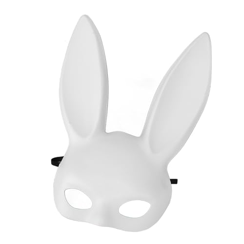 Demi-masque de lapin mignon accessoire costume Halloween plastique