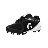 Guardian Baseball - Youth Low Top Baseball Cleats for Boys and Girls Softball Cleats - Black/Grey/White, 7
