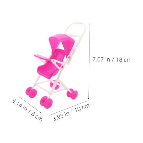 CVUTOVO 2 Stück Puppenwagen Leichter Puppenbuggy für Hand Augen Koordination für Rollenspiele und Puppenhäuser – Bild 7