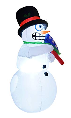 image for BIGJOYS 6 Ft Inflatable Christmas Shiver Snowman Decoration Shaking Sn
