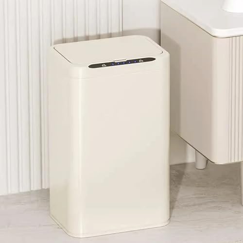 Papelera inteligente con sensor 13L acero inox blanco miniatura 5