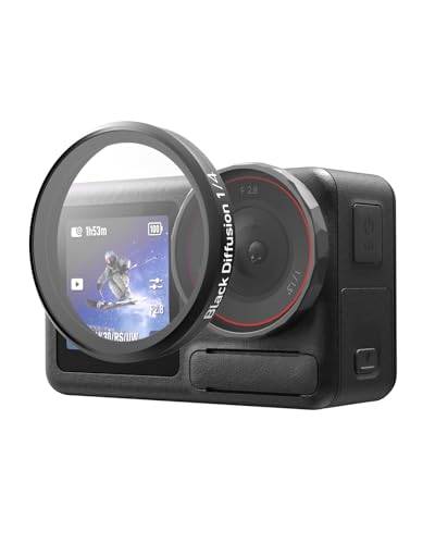 TELESIN �u���b�N �f�B�t���[�W���� 1/4 �t�B���^�[ DJI Osmo Action 5 Pro/4/3�p �V�l�}�e�B�b�N�~�X�g�t�B���^�[ �\�t�g�n�C���C�g�O���[&�X�L���X���[�W���O HD���w�K���X �}���`�R�[�e�B���O�����Y�t�B���^�[ �A���~�t��