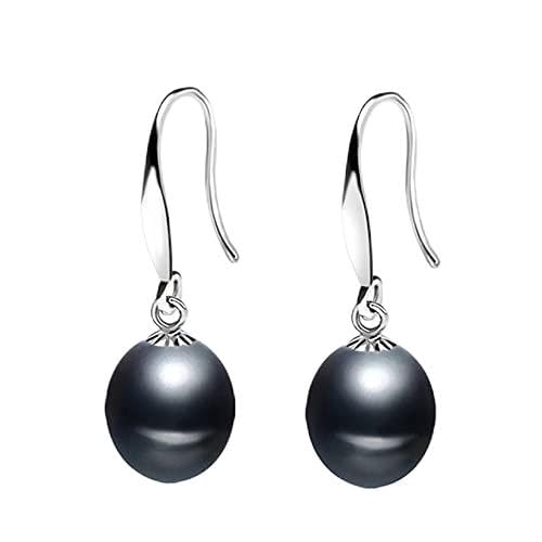 Boucles d'oreilles perles gris d'eau douce pour un mariage élégant