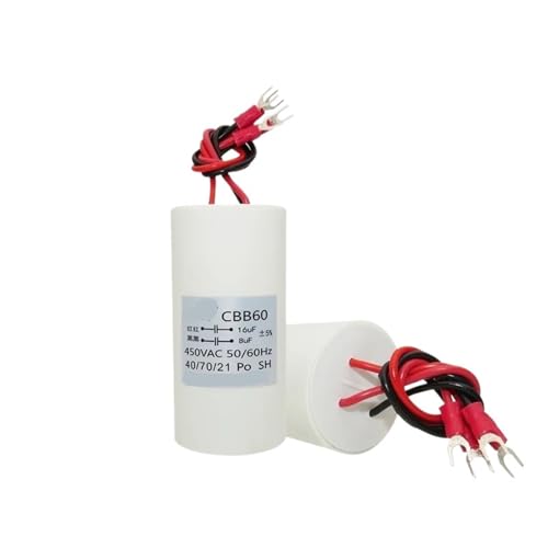 Condensador doble CBB60 de 8 y 16 UF con cuatro cables para arranque de grúas