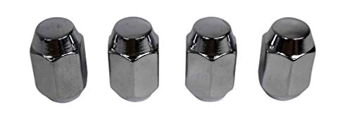 Image of MASSFX 16-Pack Durable Chrome 21mm Hex Lug Nuts, 35mm Length, & 1 /2-20 Thread - Heavy Duty Replacement Lug Nuts for Golf Cart Wheels, Fits Most EZGO, Club Car & Yamaha Golf Cart Wheels