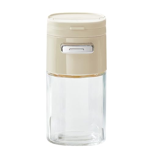 Saleros Y Pimenteros,Dispensador de Sal de Vidrio con Tapa Presionable | Base Antideslizante Pimentero de Ancha para Cocina Mesa Comedor Cafetería Saleros Y Pimenteros,Dispensador de Sal de Vidrio con Tapa Presionable | Base Antideslizante Pimentero de Ancha para Cocina Mesa Comedor Cafetería