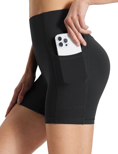 Image of baleaf Women's 8 inch / 5 inch / 3 inch Biker Shorts High Waist Yoga Workout Gym Running Volleyball Spandex Shorts with Pockets