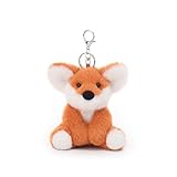 Apricot Lamb Cute Toys Plush Orange Fox Stuffed Animal Soft Keychain for Kids Bag, Purse, Backpack, Handbag