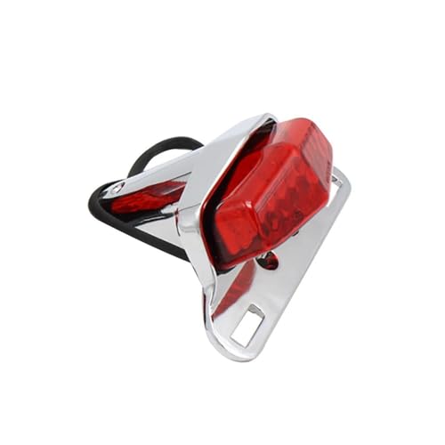 Feu arrière LED universel moto résistant aux vibrations avec support plaque
