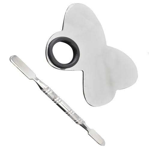 LIXSAZSE Make up Mischpalette Edelstahl Verbessern Sie die Geschwindigkeit Feine Verarbeitung Langlebige Kosmetikpaletten für das tägliche Leben im Schönheitssalon, Geben Sie 8 ein