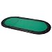 Giantex 10 Player 79"x36" Portable Tri-Fold Poker Table Top Oval Padded Folding with Carrying Case (Green/Black)
