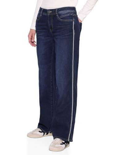 Jean à jambes larges femme Street One Studio en denim bleu